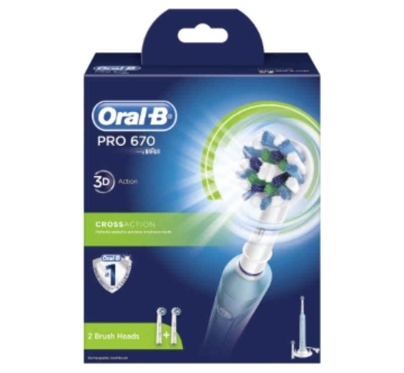 BRAUN Oral-B Pro 670 CrossAction spazzolino elettrico Braun ricaricabile rete